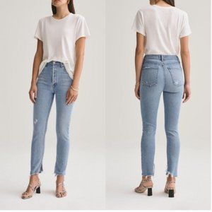 AGOLDE Nico Headlines Raw Hem Distressed Jeans 31 NEW